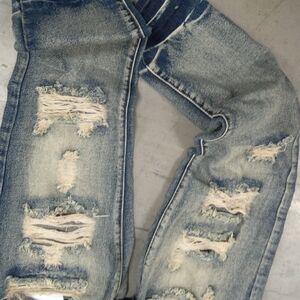 AITITIA Men's Relaxed Fit Distressed Denim Jeans  Worn 1x Style: 333 Size 3
